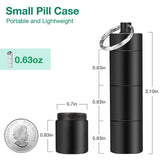 Opret boîte pilules métal compact noir mat 3 compartiments, rangement sûr