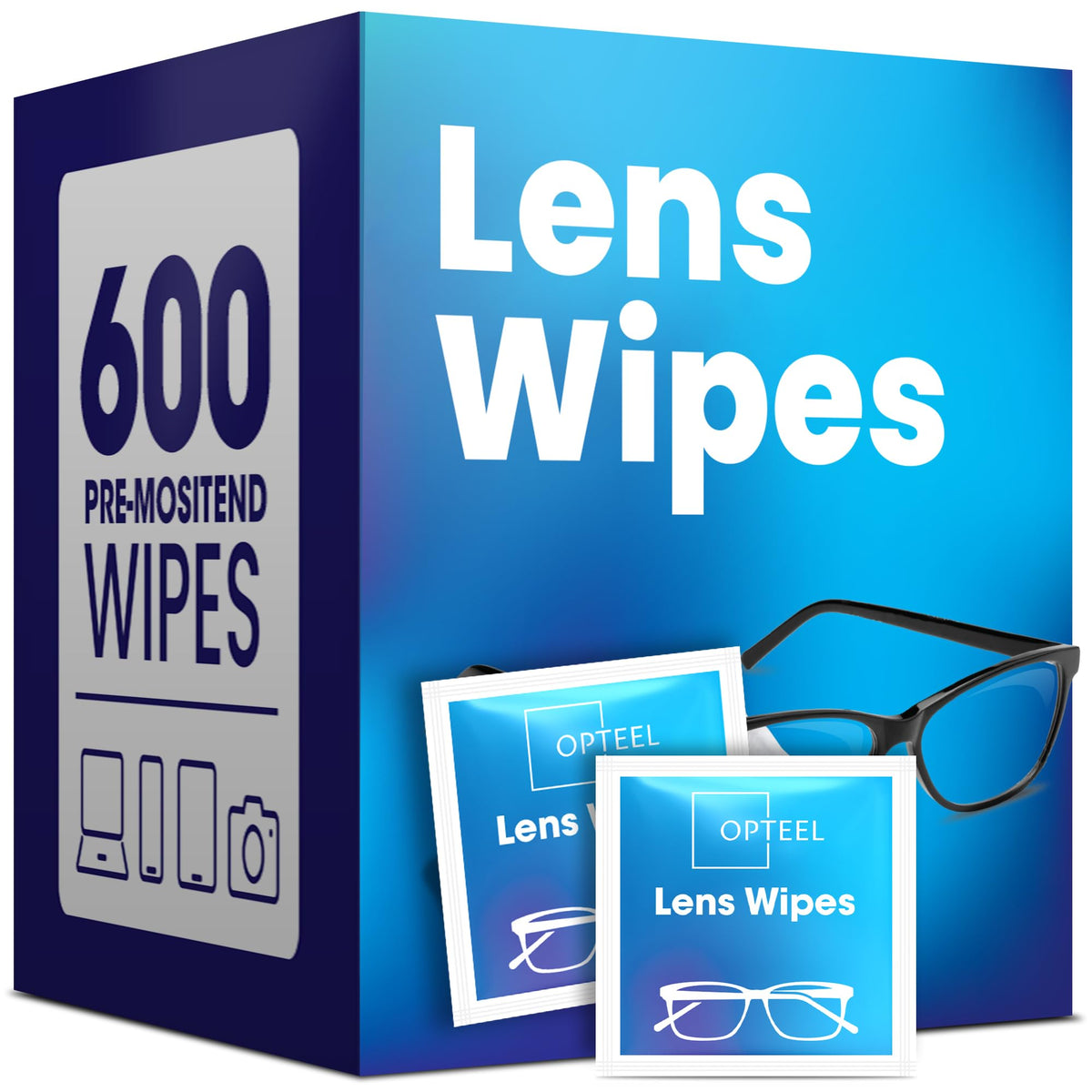 OPTEEL lingettes nettoyage lunettes emballage compact pratique pour emporter
