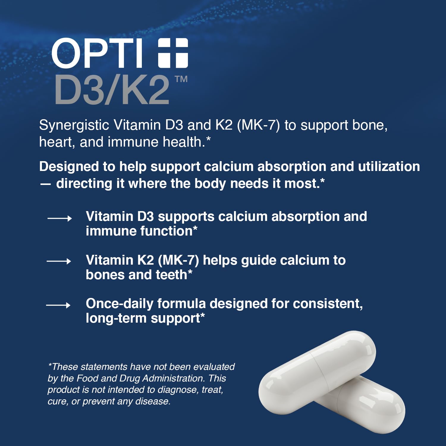 Opti Life MD D3/K2 bouteille – format pratique pour usage quotidien.