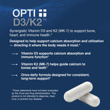Opti Life MD D3/K2 bouteille – format pratique pour usage quotidien.