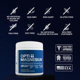 Étiquette Opti + Life MD avec ingrédients et bénéfices clairement indiqués.