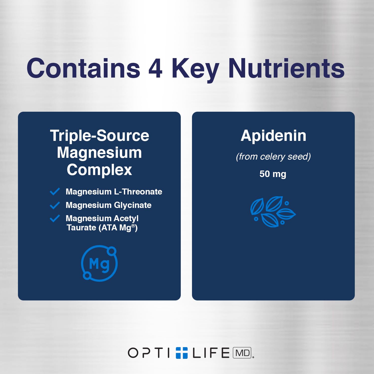Prise du soir Opti + Life MD: soutien potentiel au sommeil.