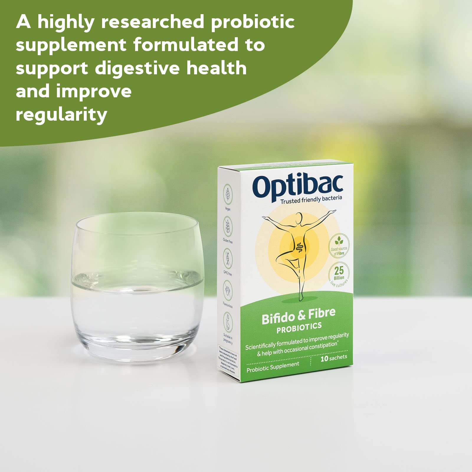 Optibac Bifido Fibre, composition probiotiques pour le soutien intestinal
