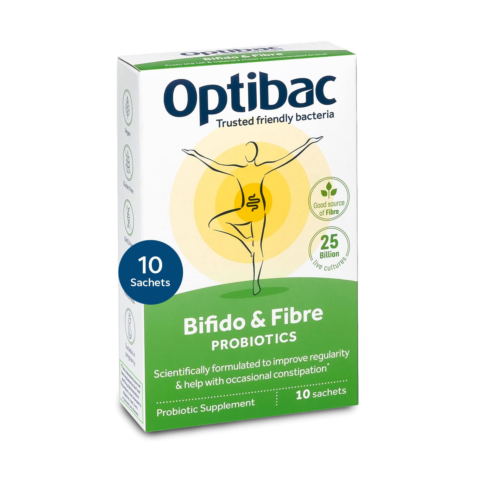 Optibac Bifido Fibre sachets digestifs pour une digestion équilibrée