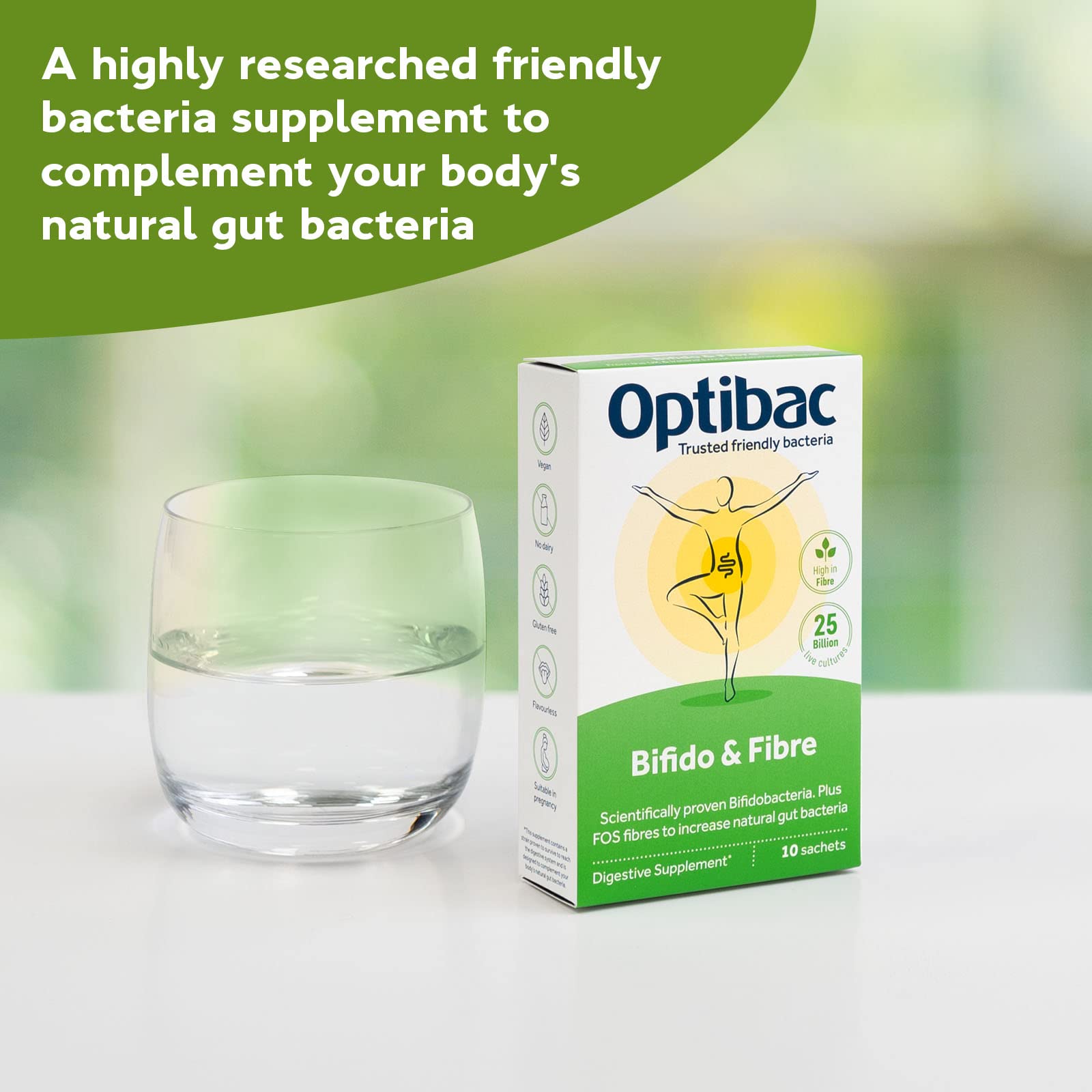 Optibac Probiotics avec BB-12 soutient le transit quotidien