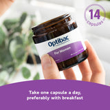 Optibac Probiotics pour Femmes, emballage: emballage clair et informations utiles.
