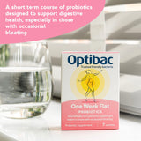 Sachet individuel Optibac Probiotics One Week Flat pour dosage pratique.