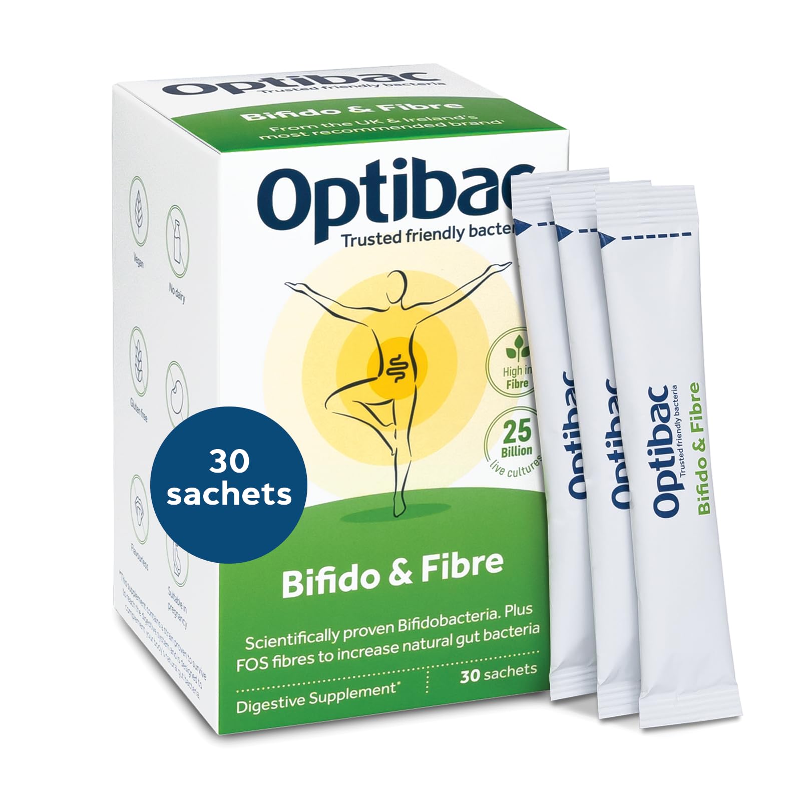 Optibac Probiotics poudre-sachets faciles à dissoudre pour le quotidien