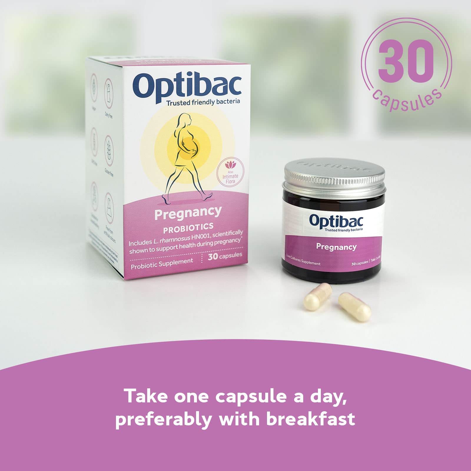 Boîte Optibac Pregnancy prête à être utilisée au quotidien