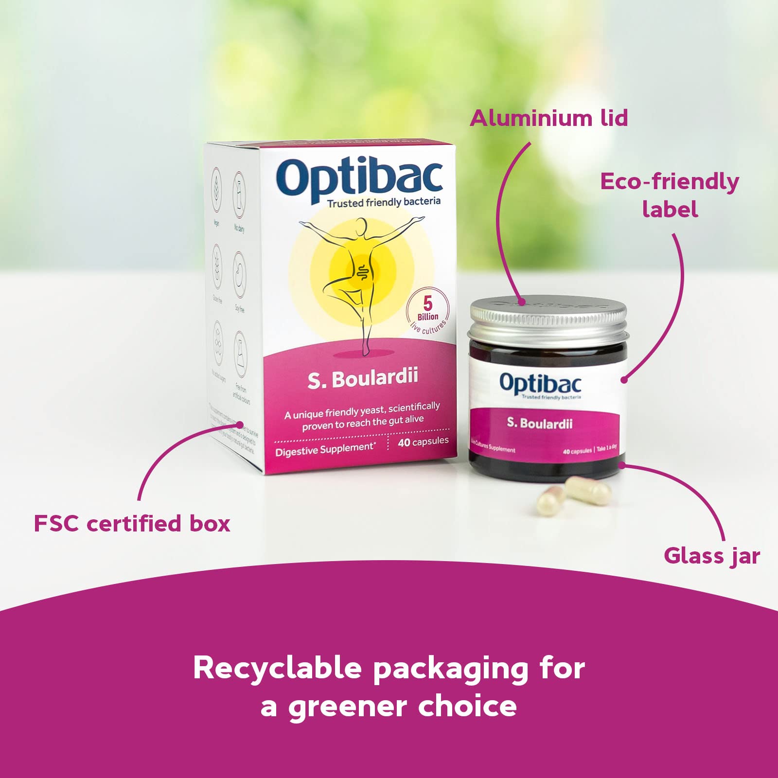 OptiBac Probiotics Saccharomyces boulardii : voyage pratique sans réfrigération