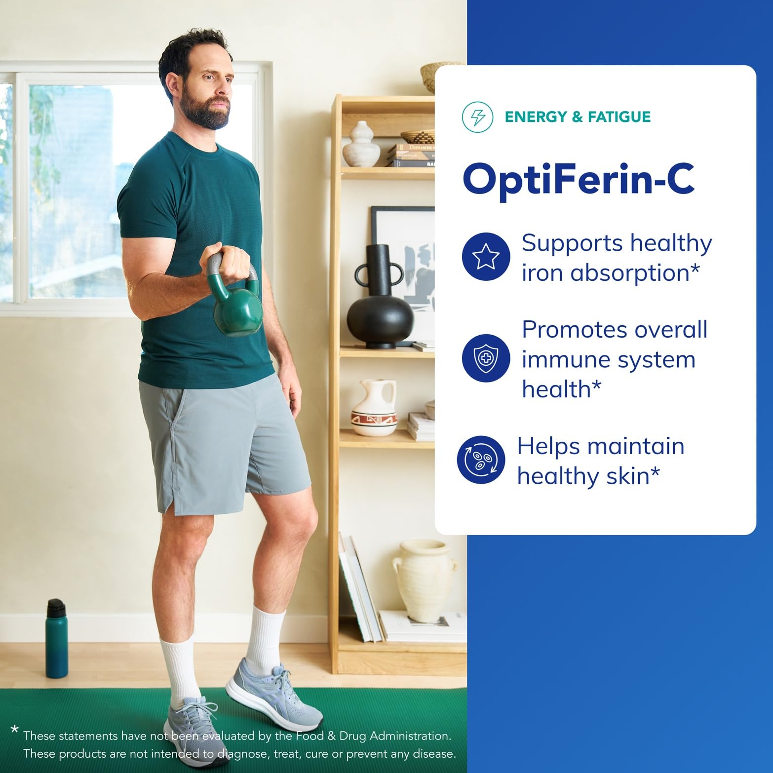 OptiFerin-C et vitamine C vegan, favorisent l’absorption du fer.