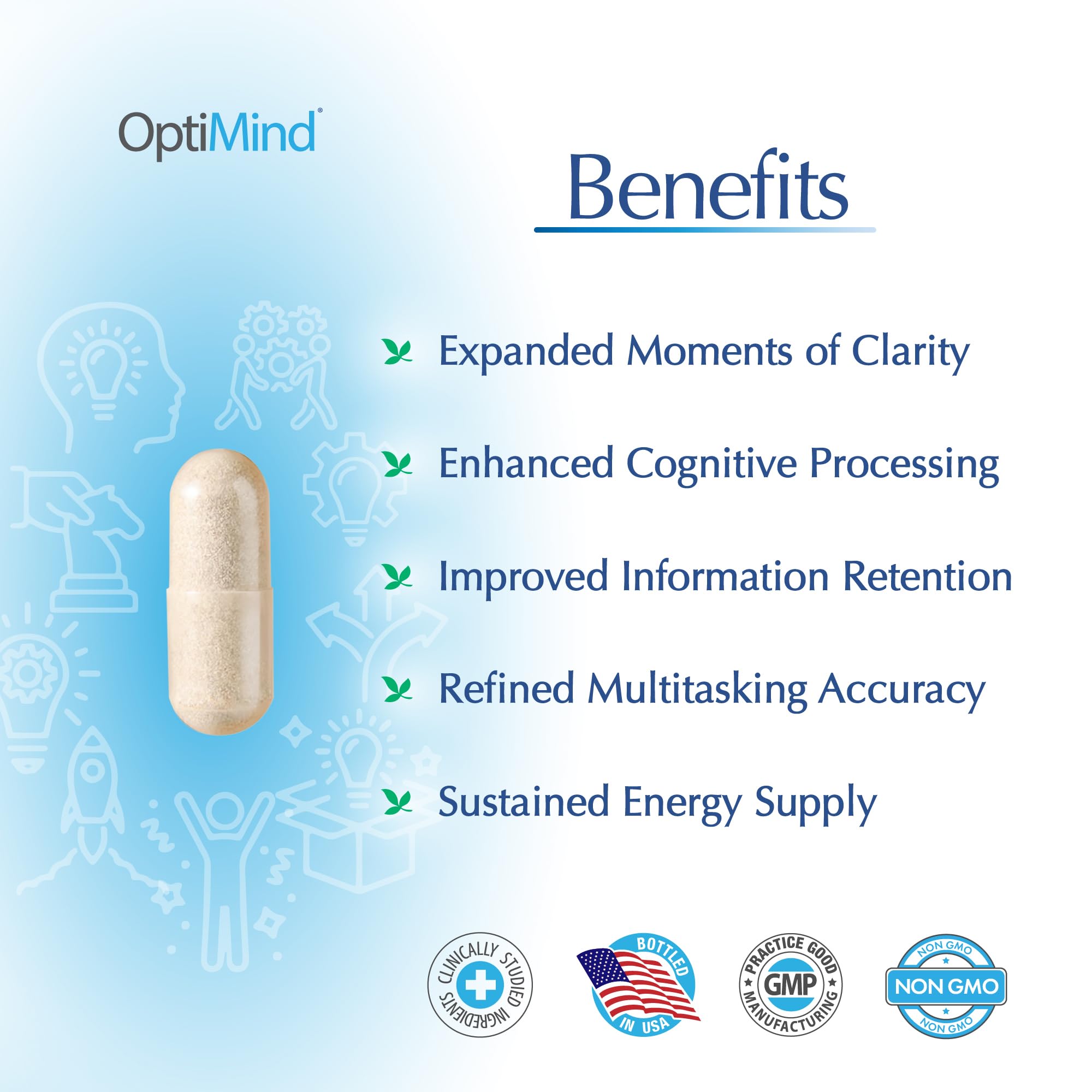 Optimind – phosphatidylsérine 50% pour la clarté mentale et la concentration.