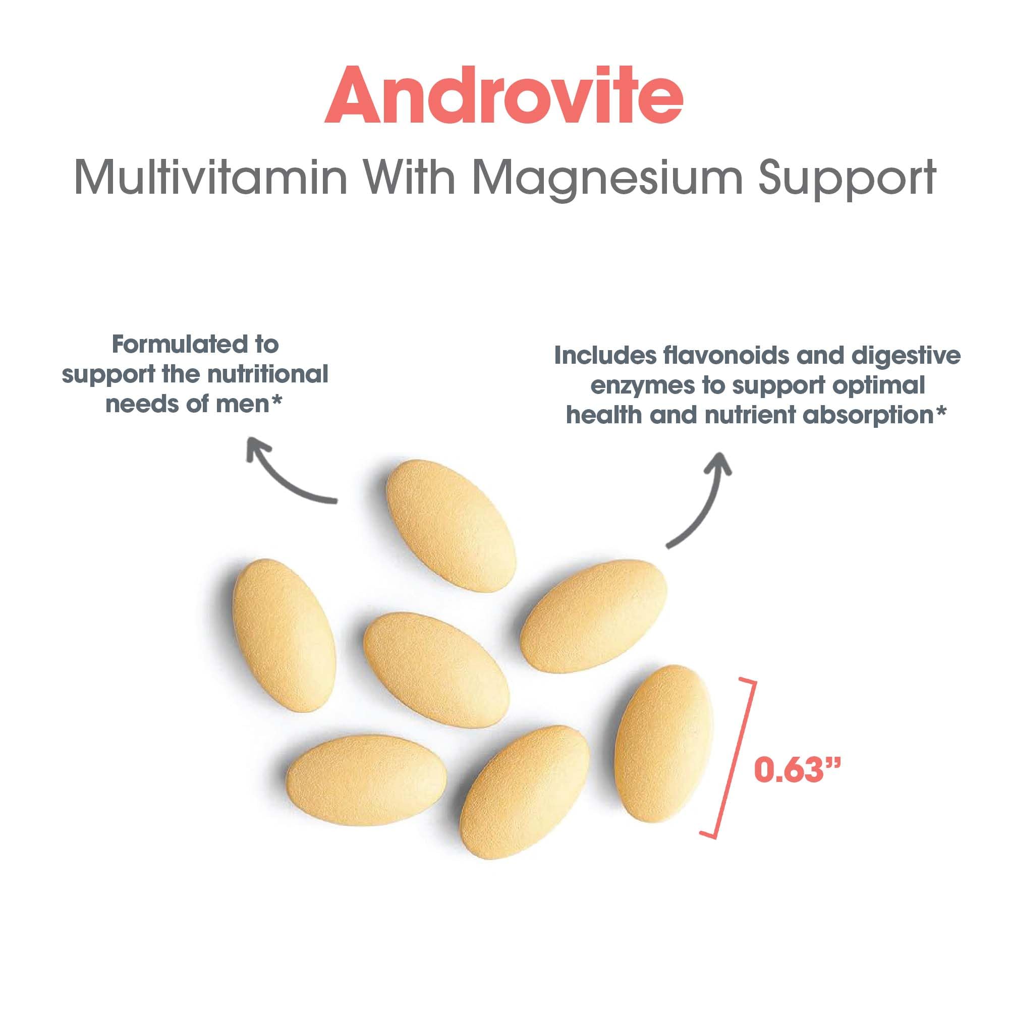Ingrédients Optimox Androvite pour homme, aperçu des nutriments essentiels.