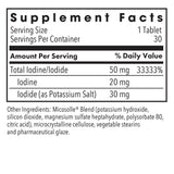 Optimox Iodoral 50 mg – étiquette, informations claires pour l’utilisation.