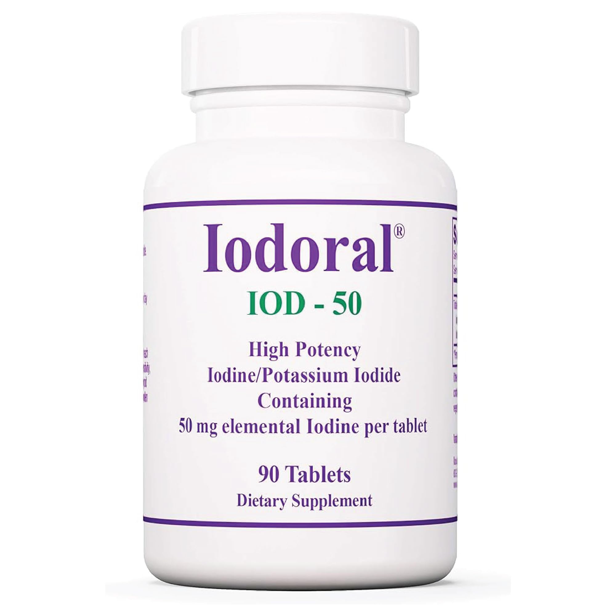 Optimox Iodoral 50 mg – bouteille visible, soutien potentiel thyroïdien.