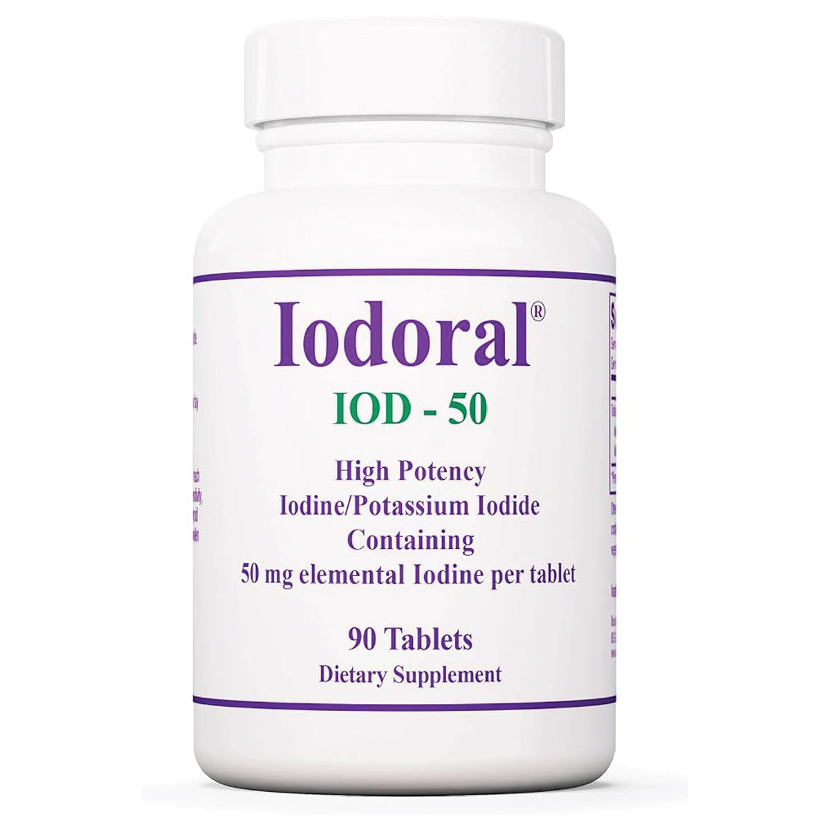 Optimox Iodoral 50 mg – bouteille visible, soutien potentiel thyroïdien.