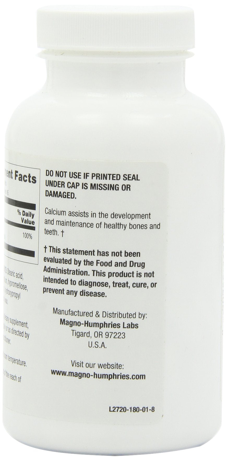 Optimum Calcium Citrate, emballage principal avec la marque visible