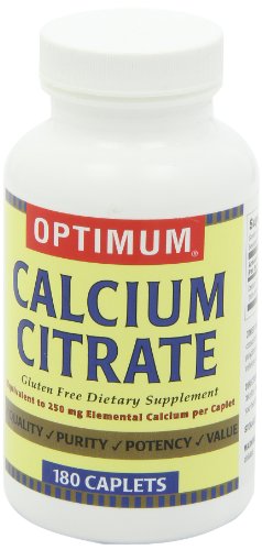 Optimum Calcium Citrate, prise avec un verre d'eau pour l'assimilation