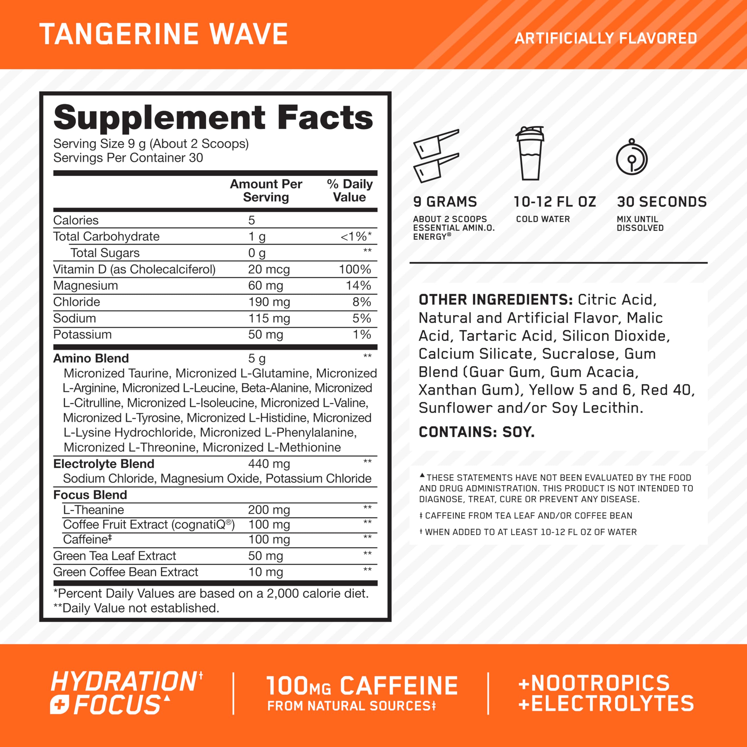 Optimum Nutrition Amino Energy Poudre Après entraînement récupération et hydratation