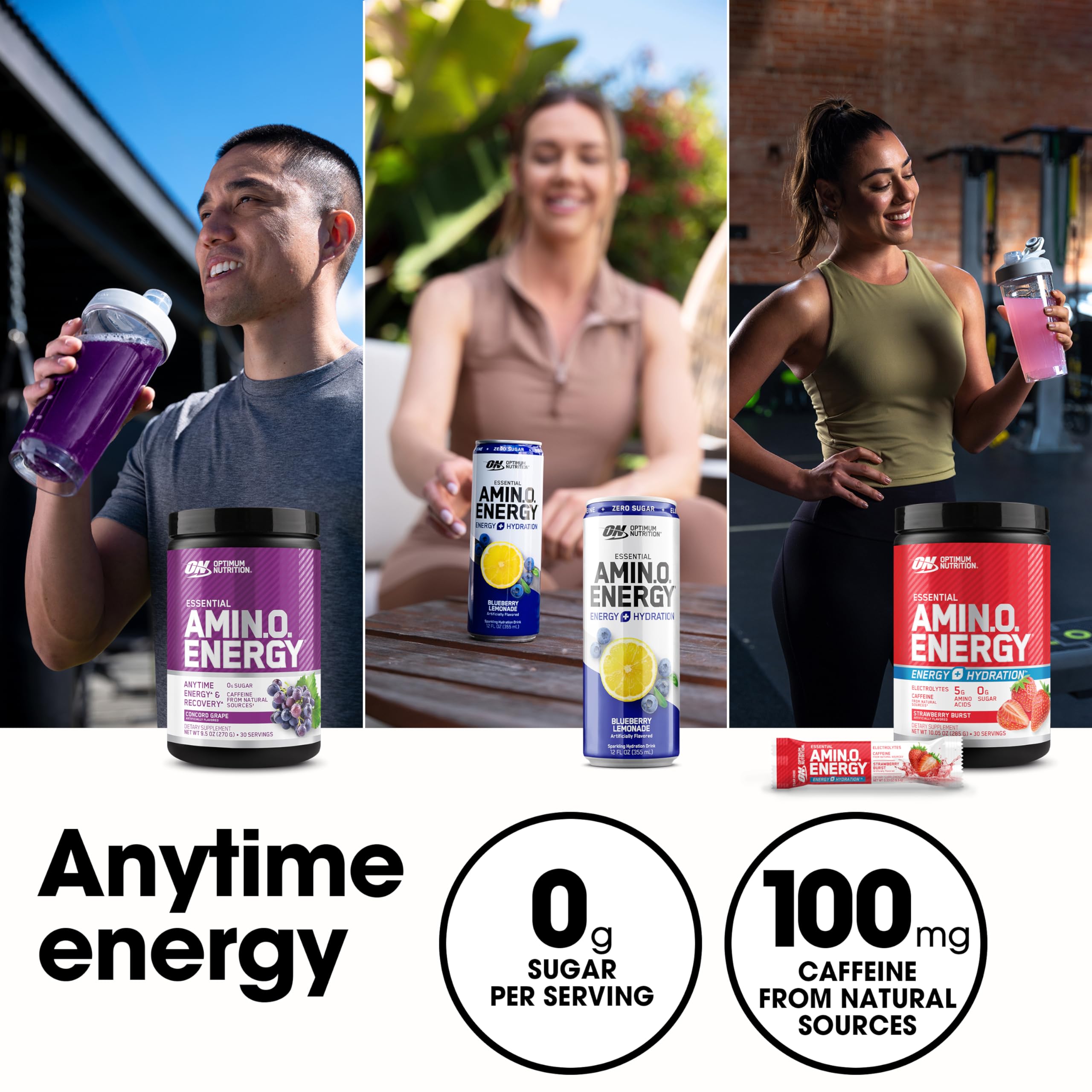 Optimum Nutrition Amino Energy concentration mentale grâce à sa formule
