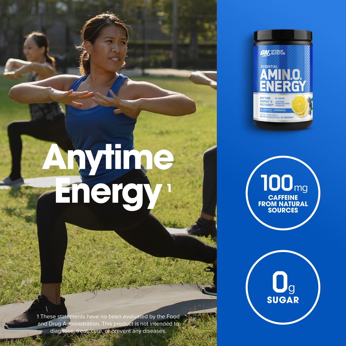 Optimum Nutrition Amino Energy: cuillère-dose et mesures faciles pour ajuster l’effet