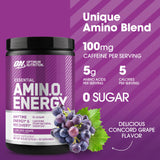 Optimum Nutrition Amino Energy, doseur visible, préparation rapide avant l'entraînement