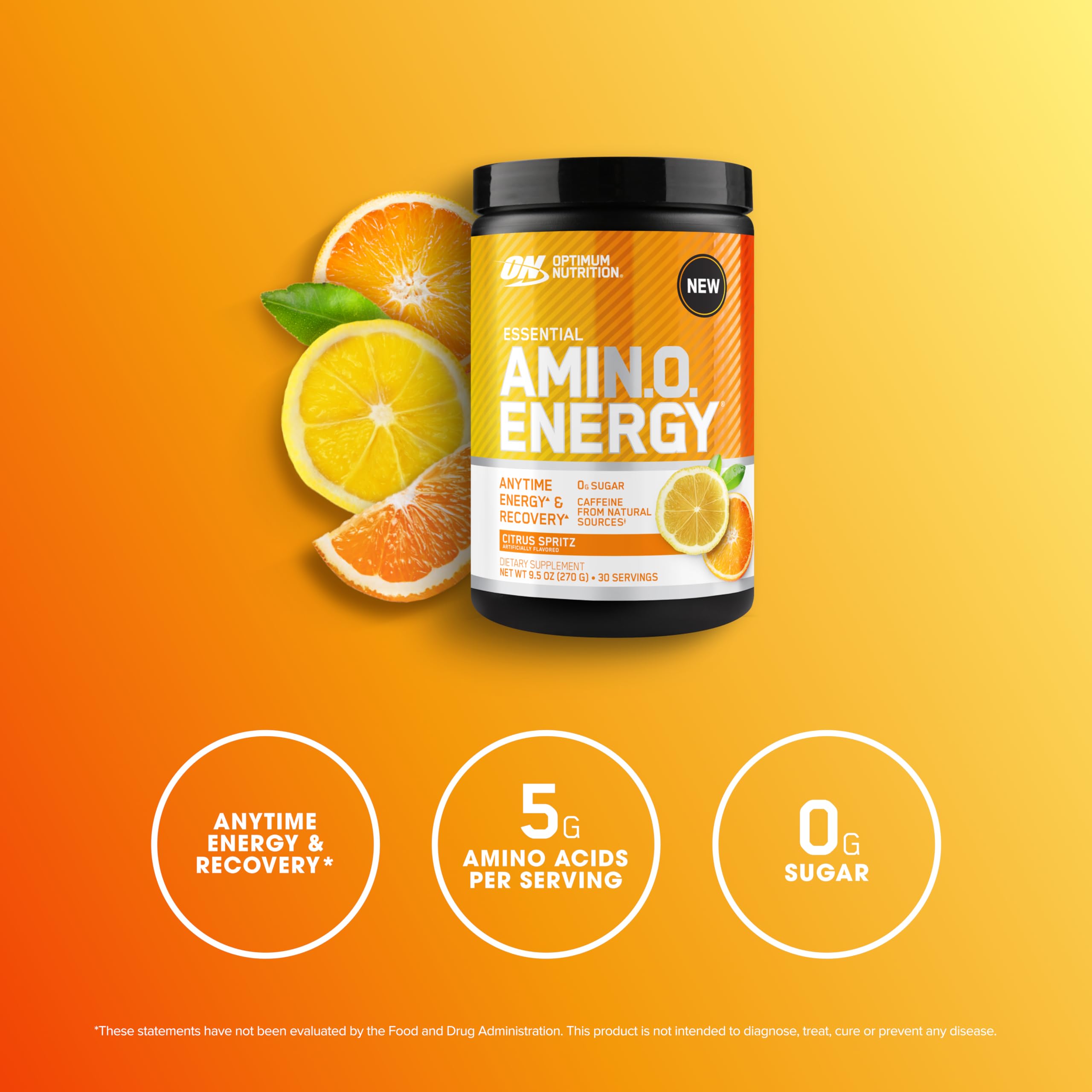 Doseuse montrant une mesure d’Amino Énergie Optimum Nutrition.