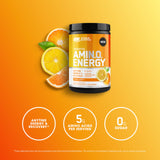 Doseuse montrant une mesure d’Amino Énergie Optimum Nutrition.