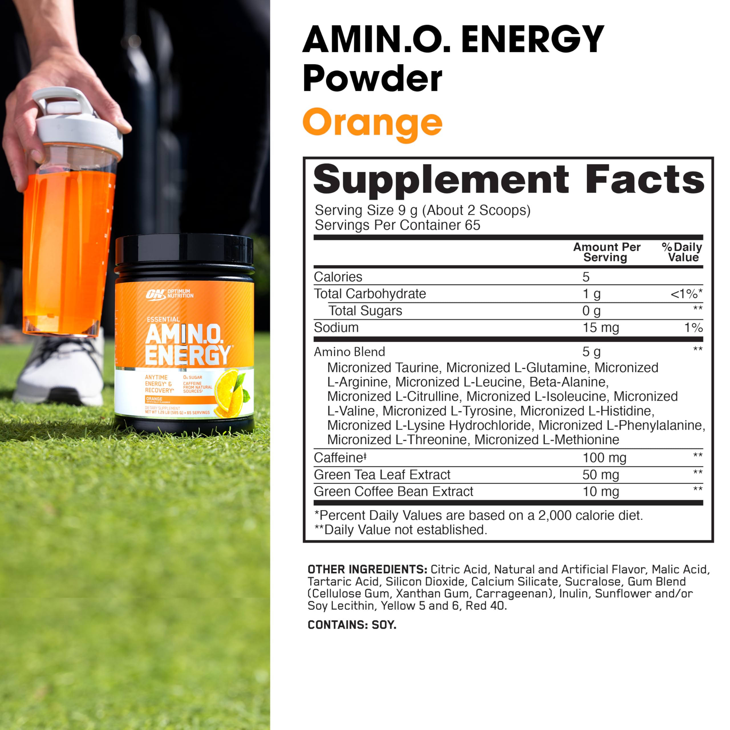 Optimum Nutrition Amino Energy extrait de thé vert - soutien énergie durable