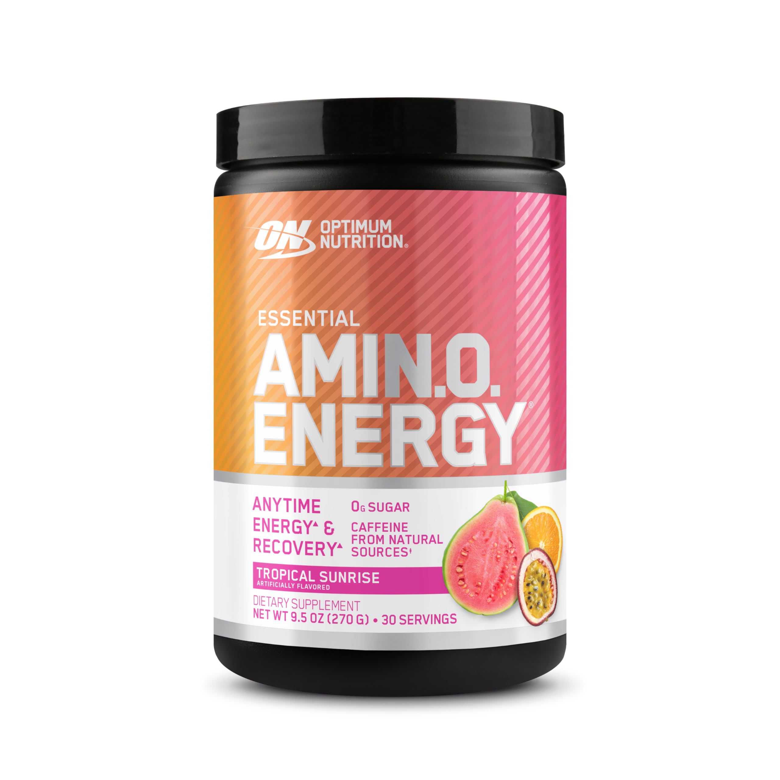 Optimum Nutrition Amino Energy : bouteille et versement pour démarrer la séance