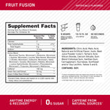 Cuillère-dose de Amino Energy près du bord du bol.
