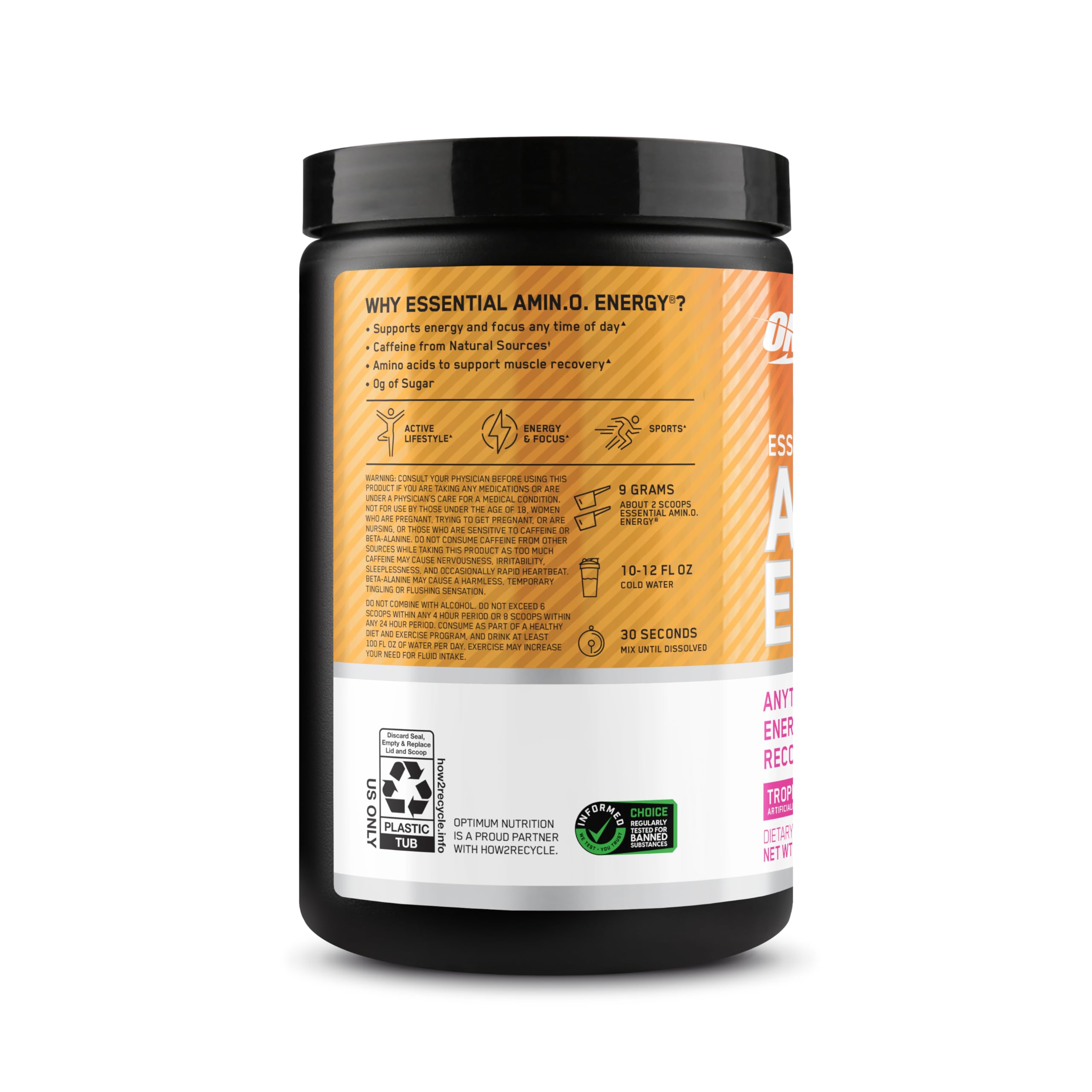 Optimum Nutrition Amino Energy : énergie et concentration possibles pendant l'effort