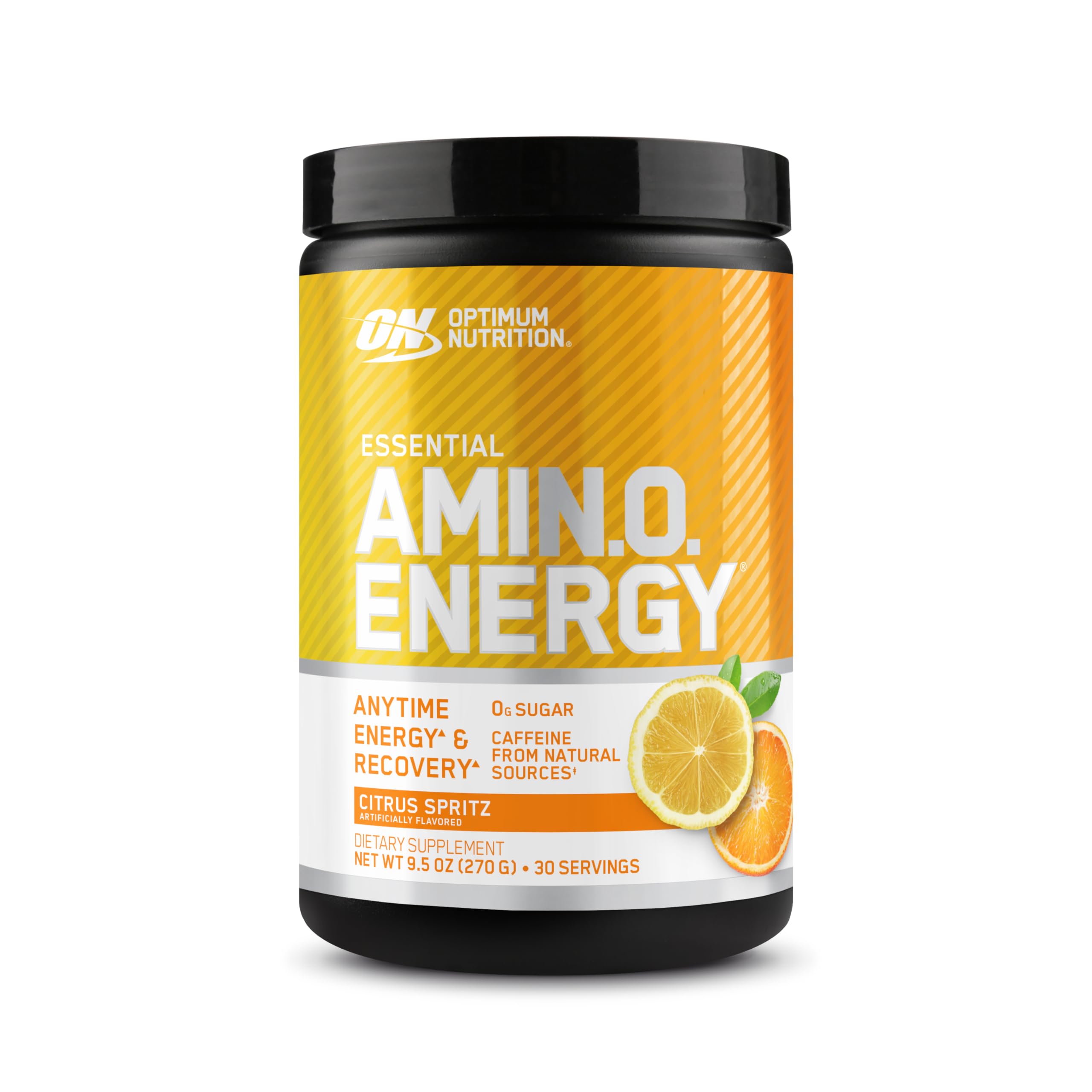 Poudre Amino Énergie Optimum Nutrition, goût Citron Spritz, énergie et concentration.