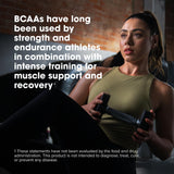 Optimum Nutrition BCAA poudre pendant l entraînement, soutien potentiel lors d efforts soutenus.