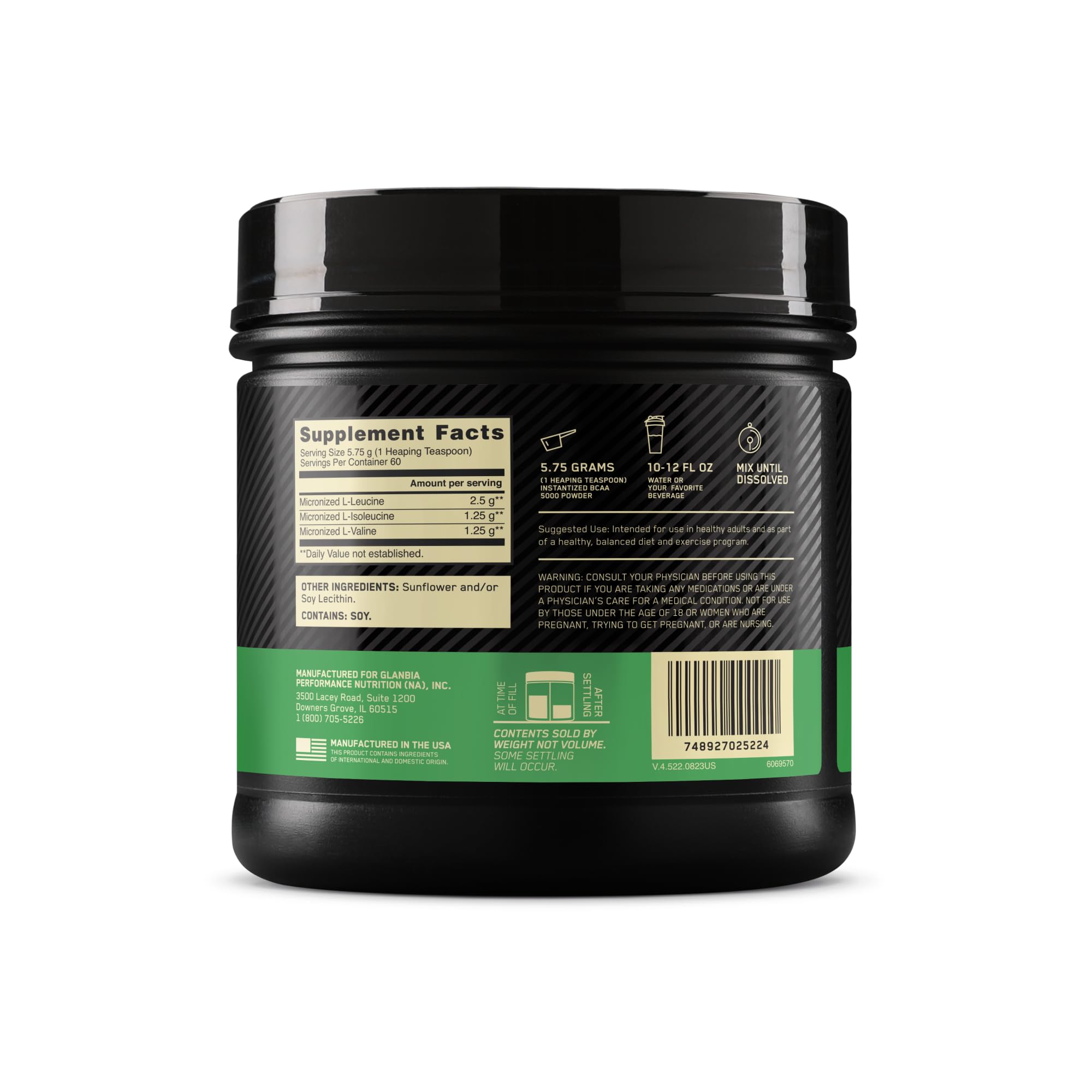 Optimum Nutrition BCAA poudre sans arôme, parfaite pour customiser vos shakes quotidiens.