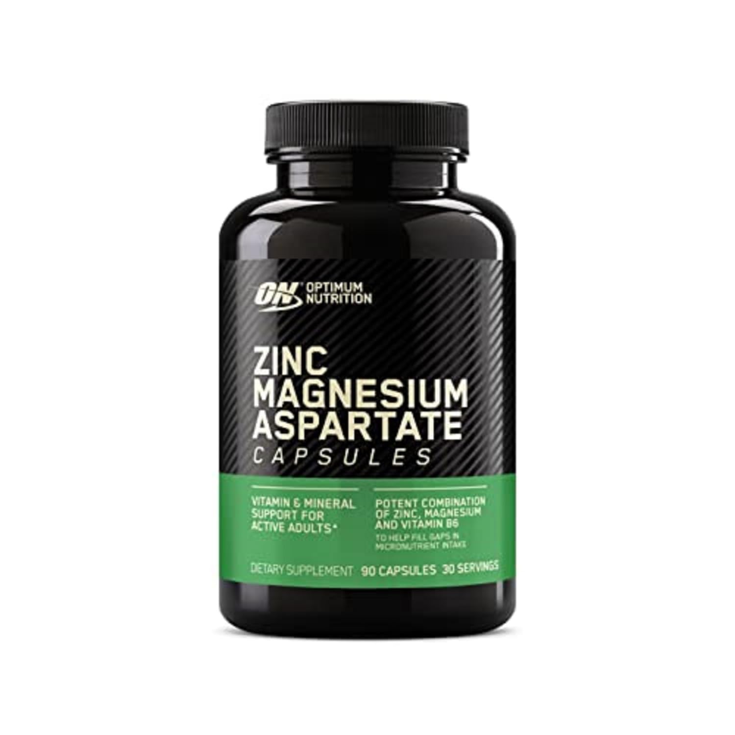 Optimum Nutrition Zinc Magnesium Aspartate, bouteille visible, soutien énergie et immunité