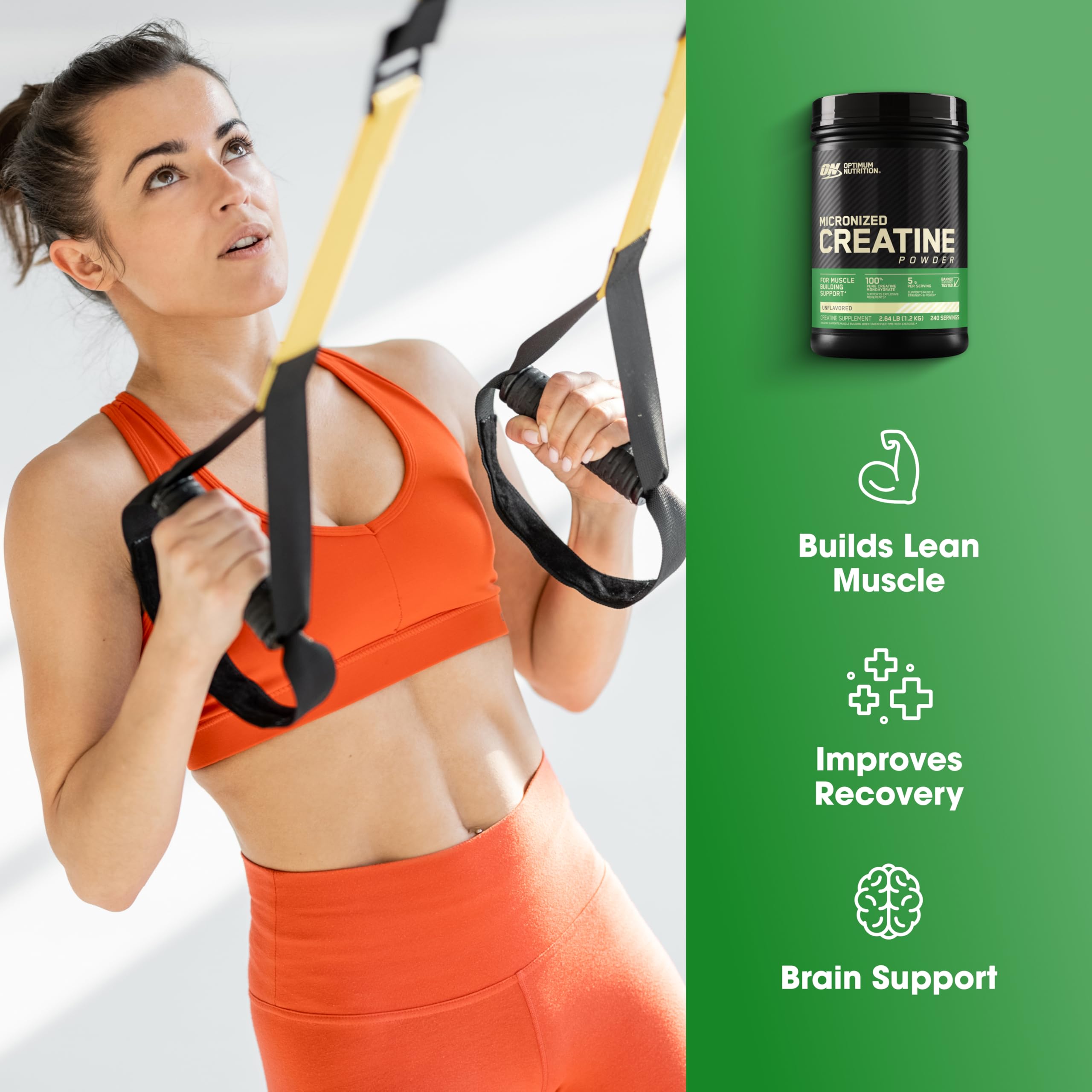 Optimum Nutrition creatine monohydrate dose 5g: portion facile a mesurer