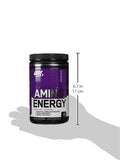 Étiquette nutritionnelle Optimum Nutrition sur le flacon Concord Grape lisible.
