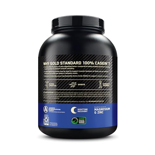 Optimum Nutrition Gold Standard Casein Cookies et Crème, texture crémeuse prête à boire.