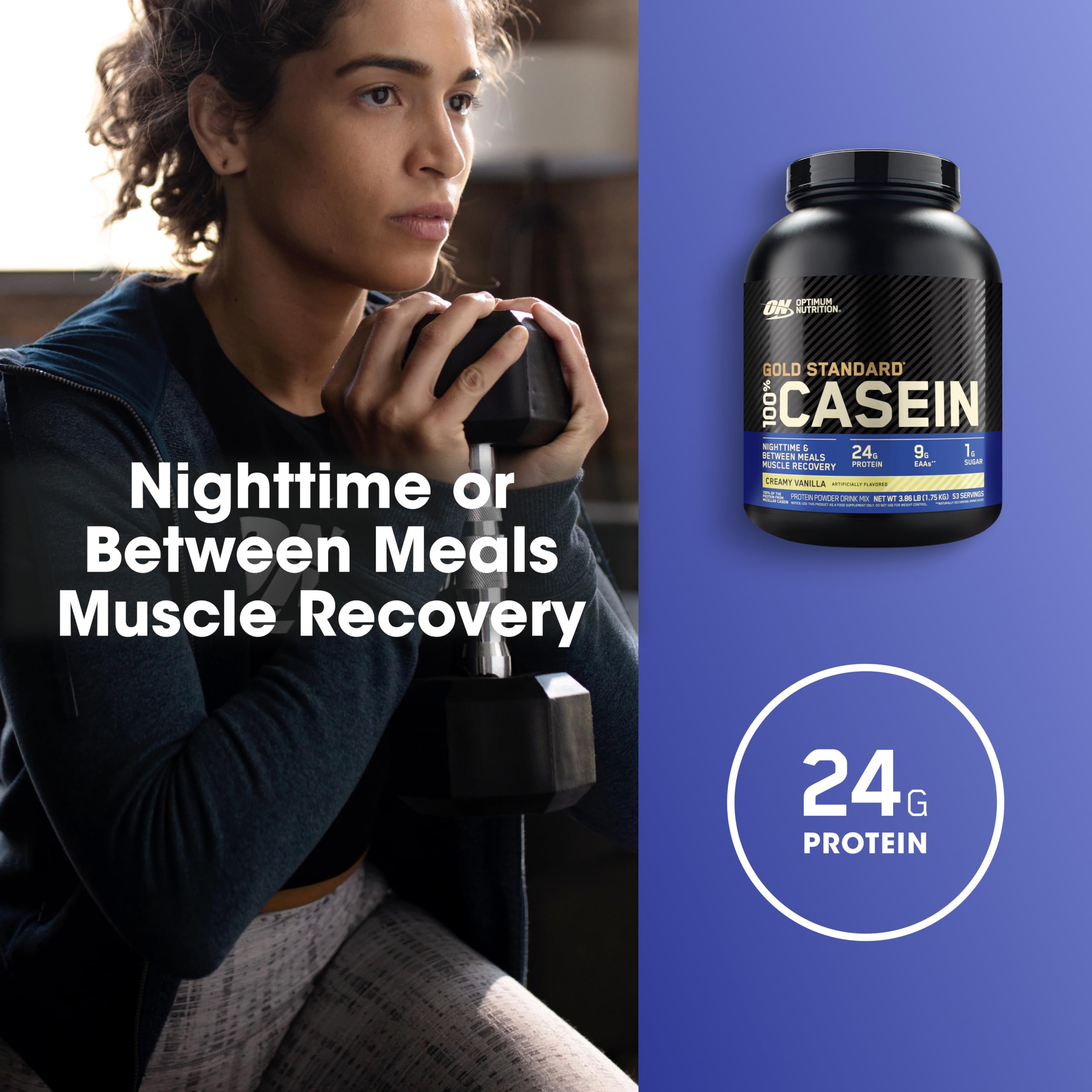 Optimum Nutrition Gold Standard Casein vanille, doseur: dosage pratique