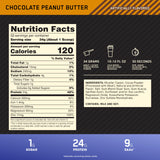 Étiquette Optimum Nutrition Gold Standard indiquant 24 g protéines par portion.