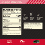 Optimum Nutrition Gold Standard Whey fraise — étiquette nutrition claire pour suivre les apports.
