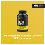 Opti-Men de Optimum Nutrition – boîte-tablettes 90, prise facile au quotidien.