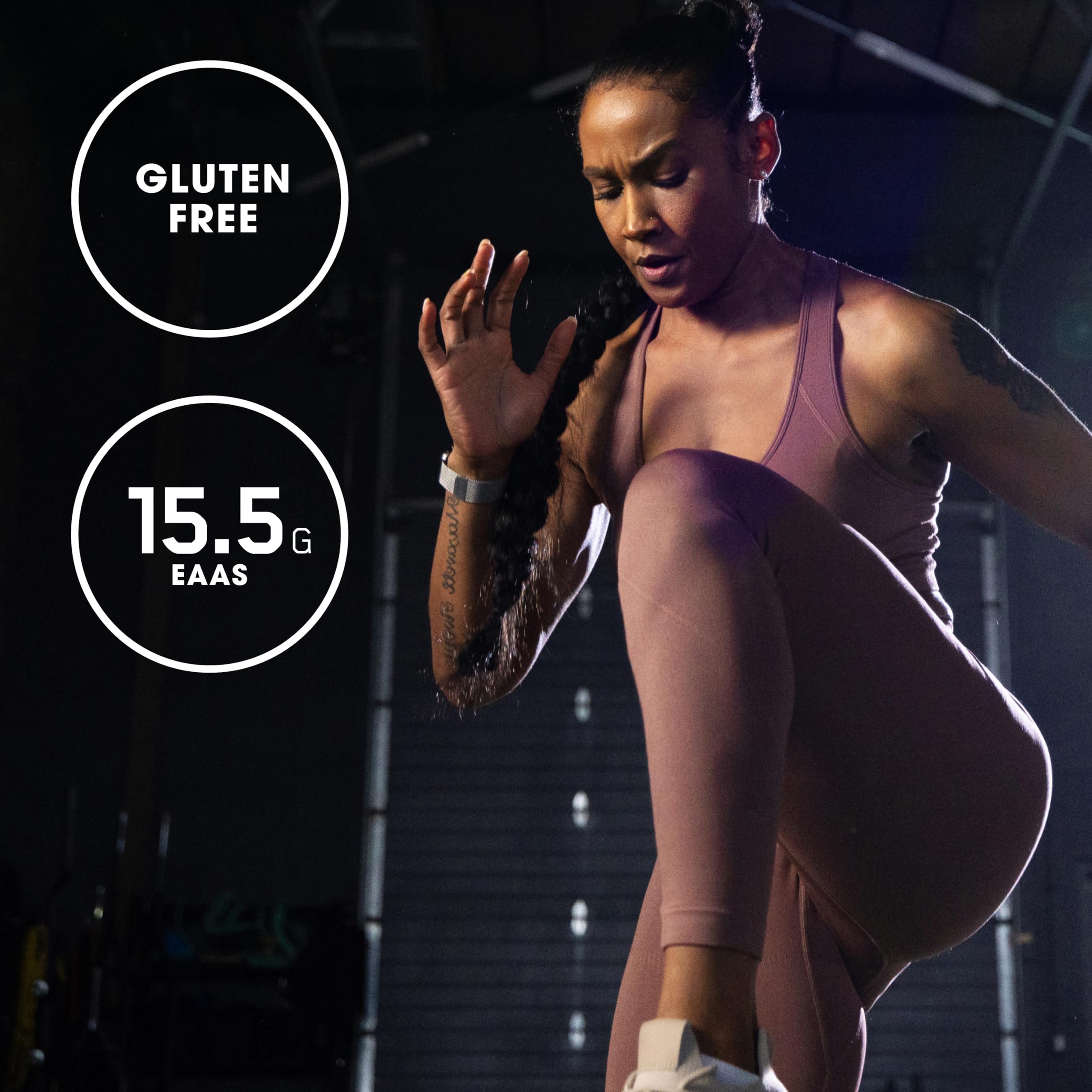 Graphique indiquant environ 9 g de BCAAs par scoop Hydrowhey