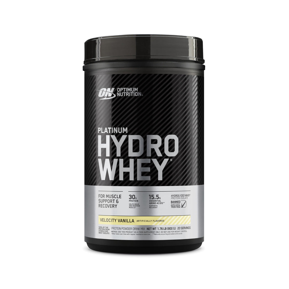 Optimum Nutrition Platinum Hydrowhey poudre vanille, récupération rapide