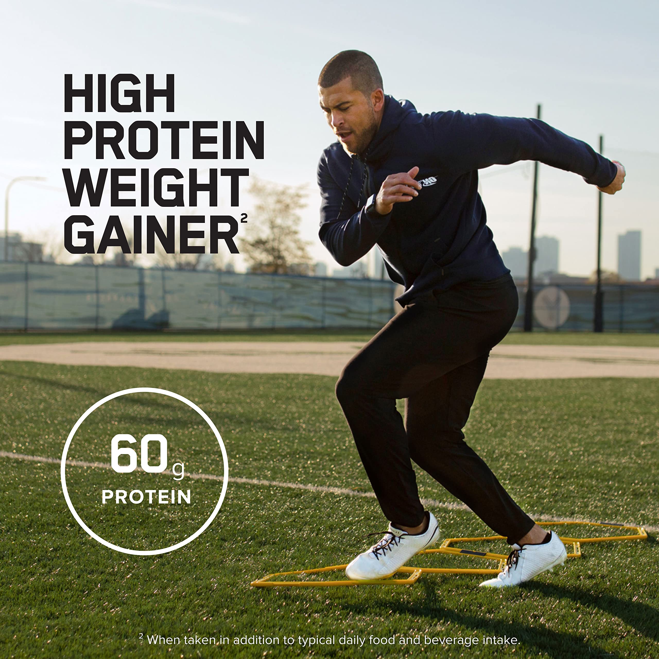 Dose Pro Gainer Vanilla Custard Optimum Nutrition, mesure facile pour chaque portion