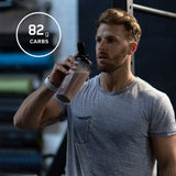 Verre avec Pro Gainer Vanilla Custard Optimum Nutrition, boisson prête après l’entraînement
