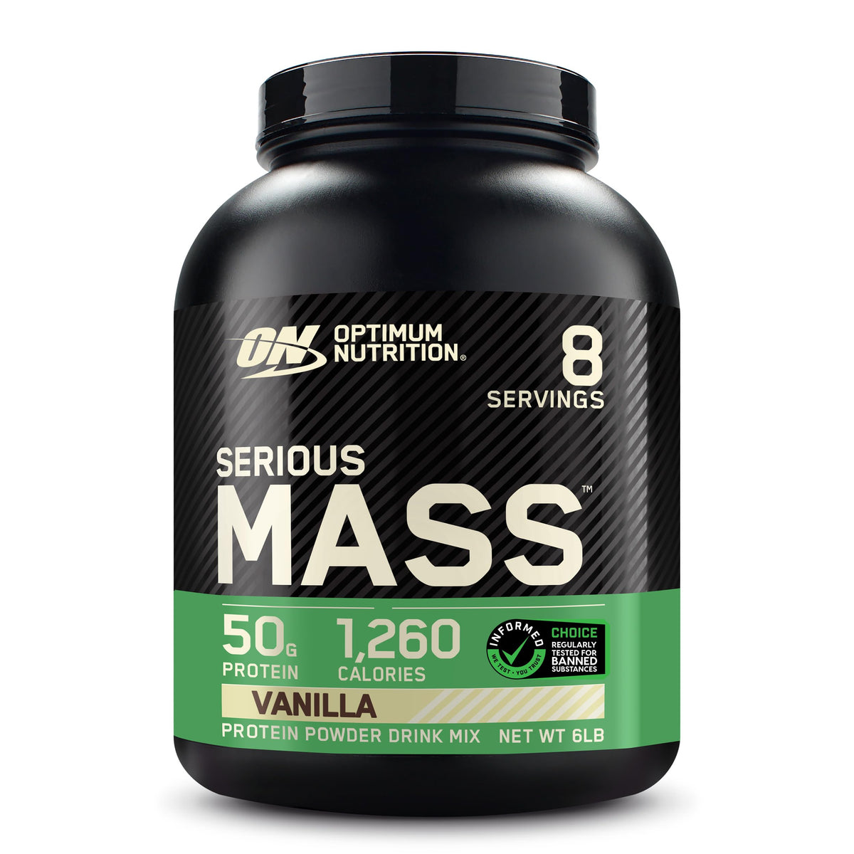 Optimum Nutrition Serious Mass, bouteille vanille prête à consommer shake nourrissant.