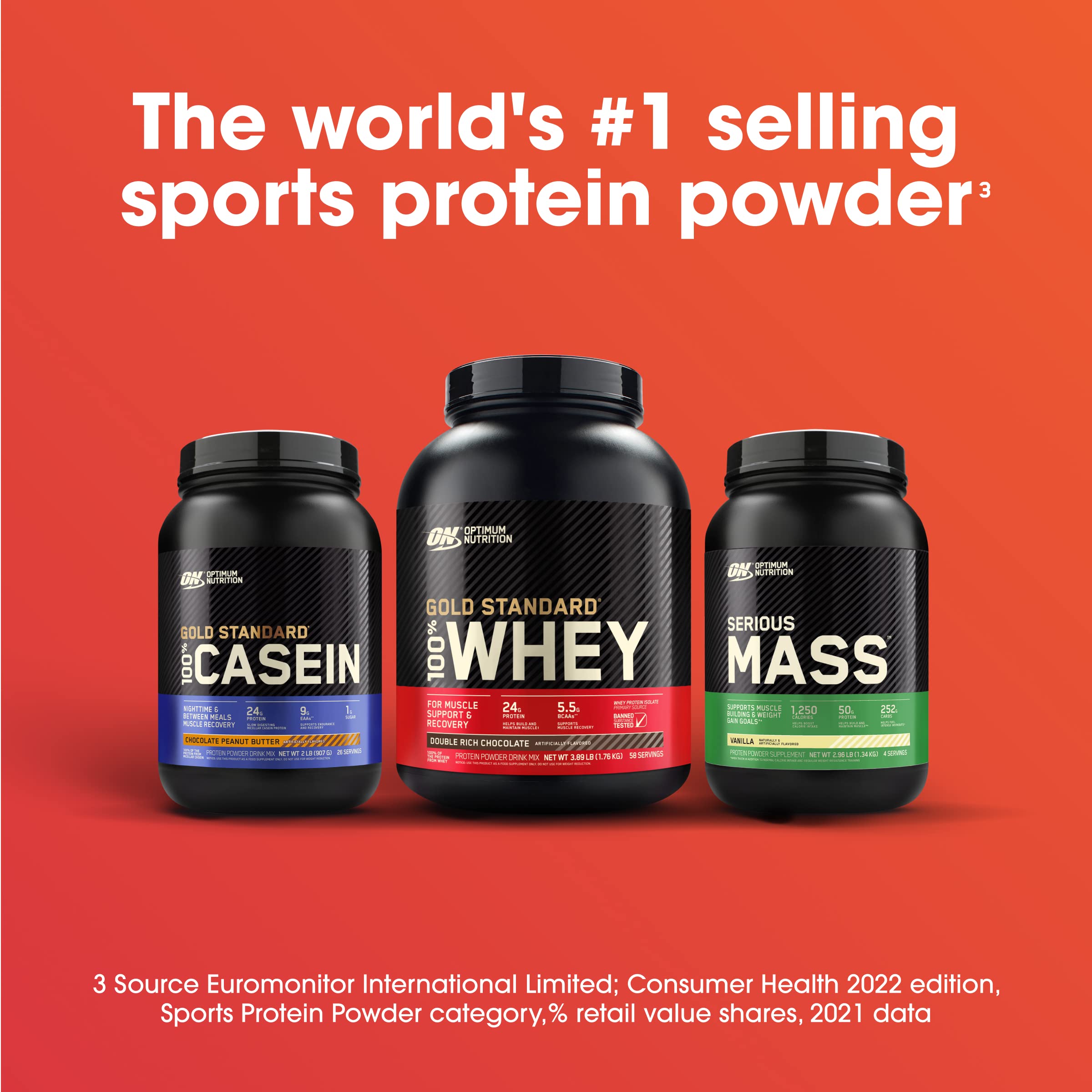 Optimum Nutrition Serious Mass – Emballage robuste pour stockage et transport.