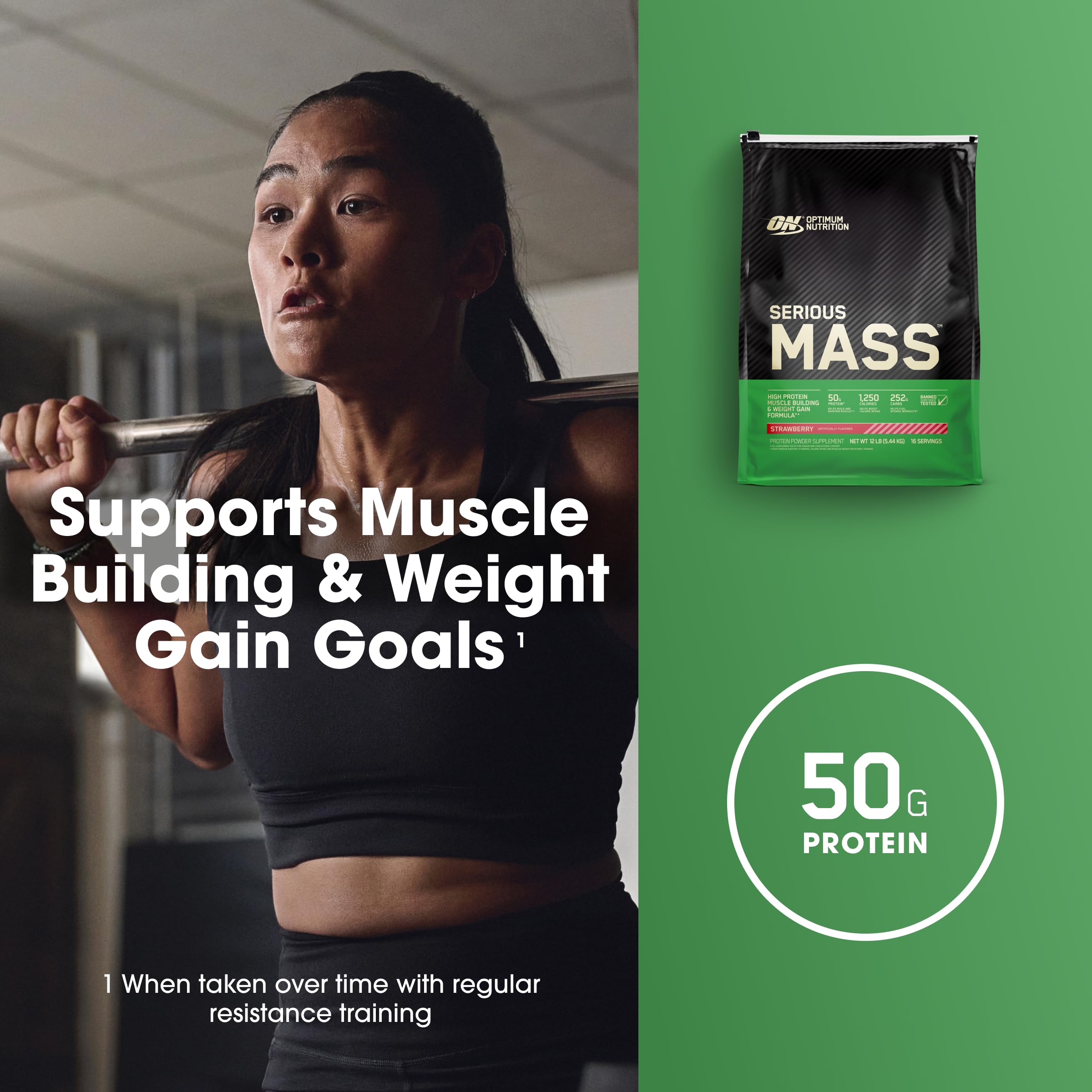 Optimum Nutrition Serious Mass – ingrédients et vitamine C-zinc, informations clés sur l’étiquette.